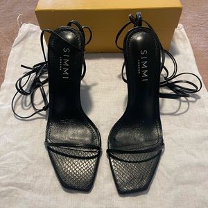 Heatwave Faux snake lace up Stiletto.